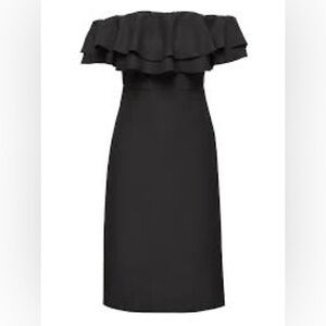 Banana Republic black off the shoulder cocktail dress